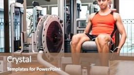  Presentation with muscle - Beautiful presentation featuring leg muscle - man working backdrop and a coral colored foreground