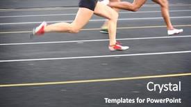  Presentation with muscle - Slides featuring leg muscle - speeding around the curve motion background and a dark gray colored foreground