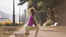  Presentation with populations african american - Presentation having leg muscle - young beautiful african american woman background and a coral colored foreground