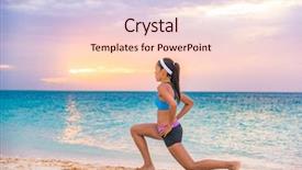  Presentation with exercise - Presentation design featuring leg muscle workout training background and a lemonade colored foreground