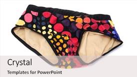  Presentation with design - Theme having leg-suit-with-a-geometrical background and a lemonade colored foreground