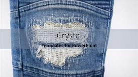  Presentation with texture jeans texture denim - PPT layouts featuring leg-torn-jeans-denim-texture background and a seafoam green colored foreground