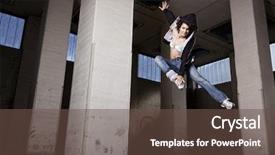  Presentation with hip hop - Slide deck having leg up in old dirty background and a tawny brown colored foreground