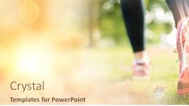  Presentation with sports injury - Audience pleasing presentation design consisting of leg-with-visible-bones backdrop and a  colored foreground