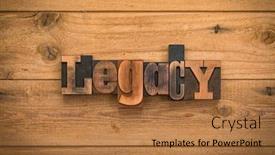  Presentation with legacy - Colorful slide deck enhanced with legacy-single-word-written backdrop and a coral colored foreground