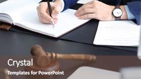  Presentation with notary - Amazing PPT layouts having legal andsocial justice - young male notary at table backdrop and a tawny brown colored foreground