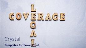  Presentation with legal - Colorful PPT theme enhanced with legal-coverage-text backdrop and a sky blue colored foreground