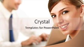  Presentation with working together - Slide set with legal document - colleagues working together in office background and a  colored foreground