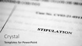  Presentation with legal - PPT theme with legal-documents-written-stipulation background and a white colored foreground