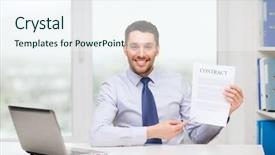  Presentation with legal - Slide set with legal forms - business office and technology concept background and a sky blue colored foreground