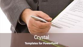  Presentation with electronic signature document automation - Presentation design enhanced with legal forms - businessman hand pointing background and a  colored foreground