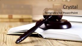  Presentation with legal - Amazing presentation theme having legal gavel on a law backdrop and a coral colored foreground