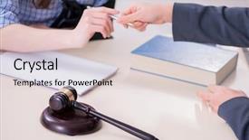  Presentation with lawyer - Colorful slide deck enhanced with legal health - injured employee visiting lawyer backdrop and a lemonade colored foreground