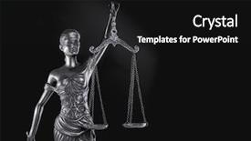  Presentation with legal - Presentation theme featuring legal law concept image scales background and a black colored foreground