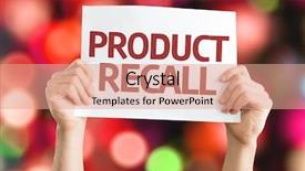  Presentation with legal - Slide deck with legal liability - product recall card with colorful background and a coral colored foreground