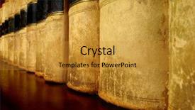  Presentation with law books - Slides enhanced with legal library - row of old leather law background and a gold colored foreground