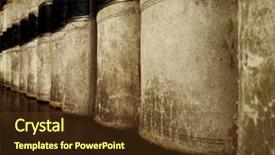  Presentation with law books - PPT theme featuring legal library - row of old worn leather background and a tawny brown colored foreground