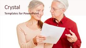  Presentation with bad news - Cool new PPT layouts with legal mail - couple of seniors with letter backdrop and a lemonade colored foreground