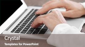  Presentation with successful - Audience pleasing theme consisting of legal mail - successful businesswoman working with laptop backdrop and a gray colored foreground