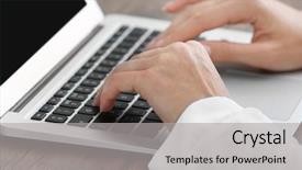  Presentation with legal - Cool new theme with legal mail - successful businesswoman working with laptop backdrop and a light gray colored foreground
