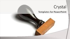  Presentation with legal - Cool new PPT layouts with legal pad - old wooden stamp isolated backdrop and a white colored foreground