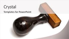  Presentation with old white antique frame - Theme featuring legal pad - old wooden stamp isolated background and a white colored foreground