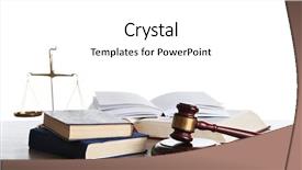  Presentation with justice - Amazing PPT layouts having legal paper - wooden gavel with justice scales backdrop and a white colored foreground