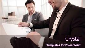  Presentation with financial report - Presentation theme having legal reports - close up the businessman looks background and a wine colored foreground