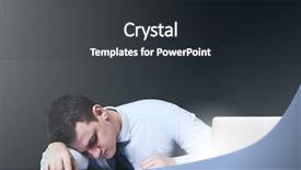  Presentation with tired - Colorful presentation theme enhanced with legal reports - tired business man is sleeping backdrop and a dark gray colored foreground