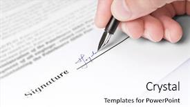  Presentation with fountain pen - Colorful theme enhanced with legal system - fountain pen and signature backdrop and a sky blue colored foreground