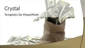 Presentation with canvas - Presentation theme featuring legal tender - canvas money sack with one background and a white colored foreground