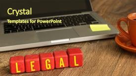  Presentation with legal - Slide set with legal written on a wooden background and a wine colored foreground