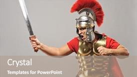  Presentation with roman soldier - Cool new presentation with legionary soldier ready backdrop and a coral colored foreground