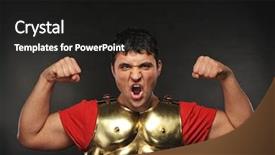  Presentation with strength - Amazing presentation theme having legionary soldier showing his strength backdrop and a black colored foreground