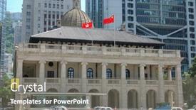  Presentation with legislative - PPT theme having legislative-council-building-old-supreme background and a gray colored foreground