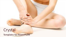  Presentation with veins - Presentation consisting of joint pain woman with leg background and a lemonade colored foreground