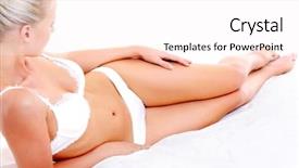  Presentation with slim body - Beautiful PPT theme featuring legs and perfect woman body backdrop and a  colored foreground