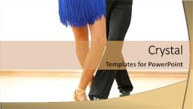  Presentation with masculine - Presentation design enhanced with legs in active ballroom dance background and a yellow colored foreground