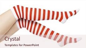  Presentation with socks - Theme having legs in color red socks background and a lemonade colored foreground