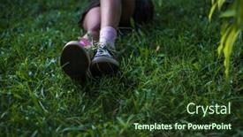  Presentation with teenage girl - Cool new presentation with legs-of-a-trendy-teenage backdrop and a tawny brown colored foreground