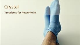  Presentation with socks - Presentation theme with nap - closeup of the bare legs background and a cream colored foreground