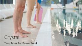  Presentation with pure water - Amazing PPT layouts having legs-of-father-mother backdrop and a soft green colored foreground