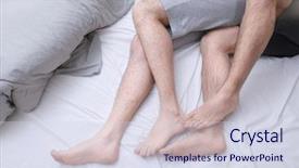  Presentation with gay - PPT layouts enhanced with legs of gay couple lying background and a sky blue colored foreground