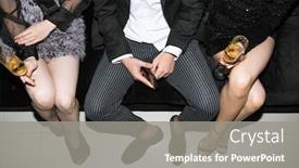  Presentation with girls night - Amazing PPT layouts having legs-of-glamorous-girls backdrop and a gray colored foreground