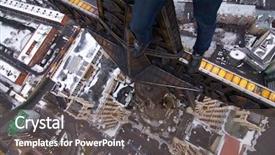  Presentation with residential - Presentation design enhanced with stalin - legs of man on star background and a gray colored foreground