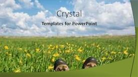  Presentation with abstract spring green - Cool new theme with legs-of-traveler-sitting backdrop and a light blue colored foreground