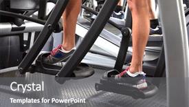  Presentation with train the trainer - Cool new slides with legs on elliptical trainer backdrop and a gray colored foreground