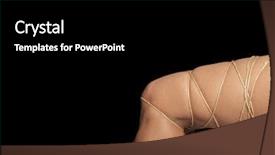  Presentation with pain - Beautiful PPT theme featuring legs pain concept - legs tied backdrop and a black colored foreground