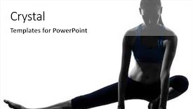  Presentation with yoga - Slides having legs warm up in silhouette background and a white colored foreground