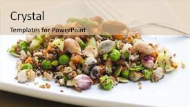  Presentation with almonds - Amazing presentation having legumes alfalfa - legume salad with almonds backdrop and a coral colored foreground